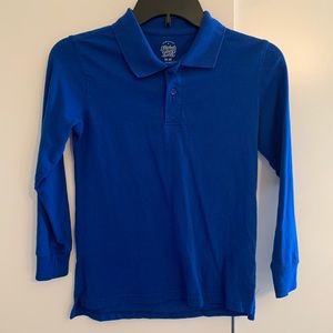 Faded Glory - Boys Blue Long Sleeve Polo Shirt